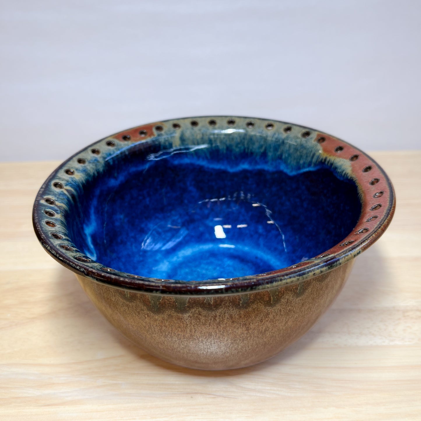 Jewelry Bowl Blue & Red #2311